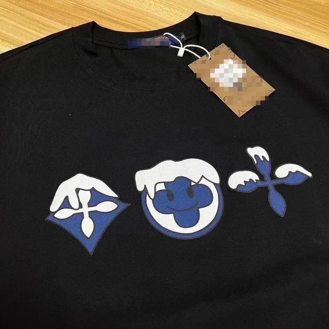 夏季2024毛巾短袖男女圆领字母休闲百搭T恤宽松新款纯棉印花