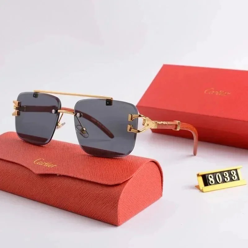 Cartier  Gold Black Shaded Sunglasses