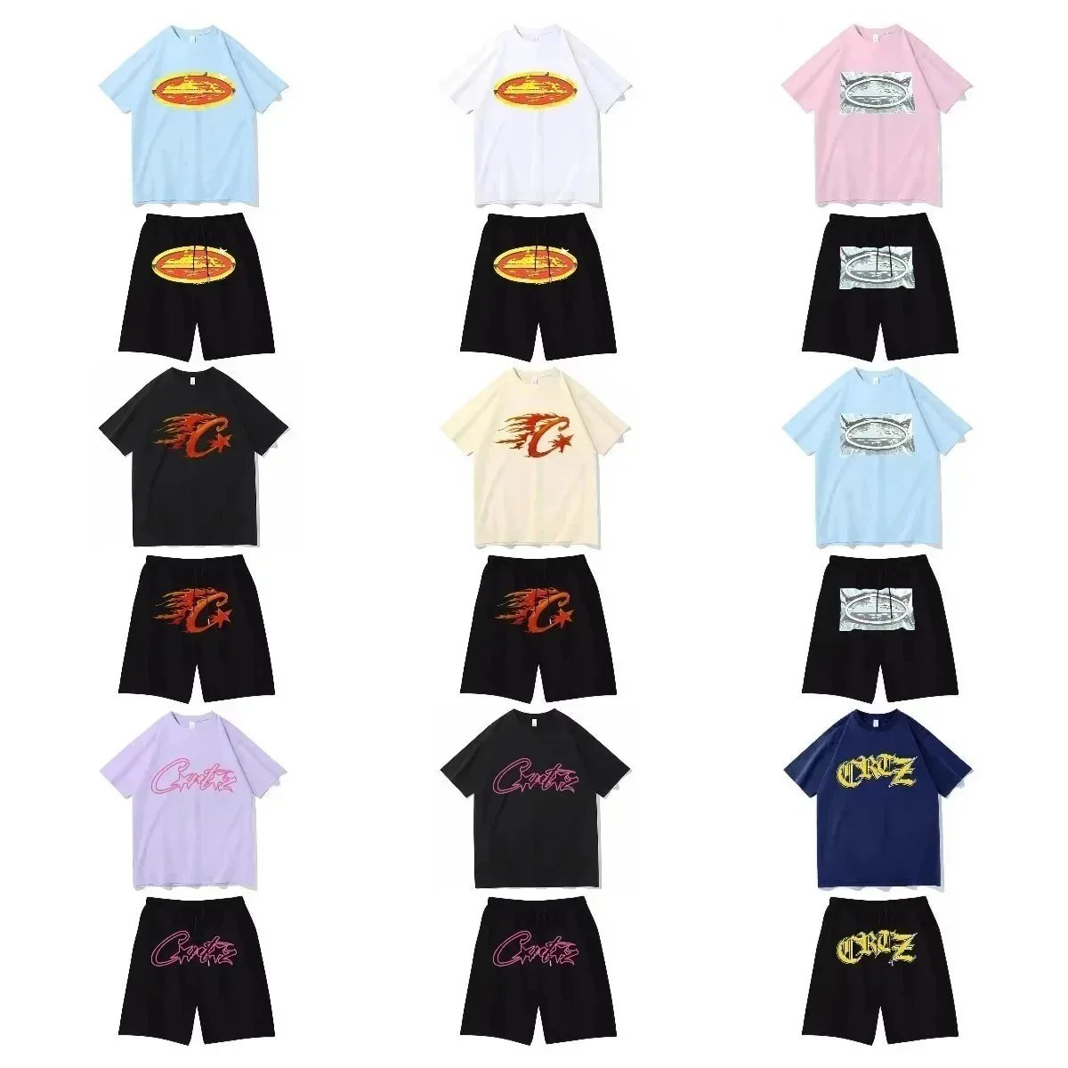 夏季新款休闲短裤套装