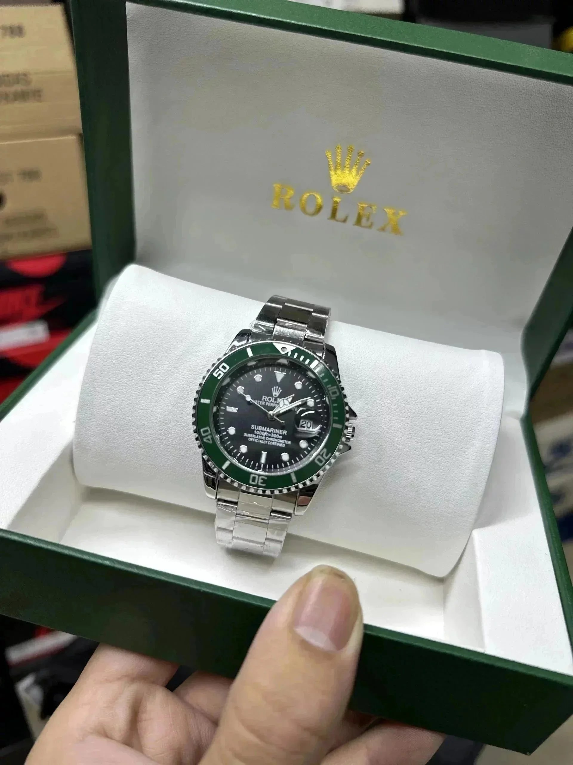 Submariner ROLEX Water Ghost Watch For Men And Women Orginal Pawnable Authentic Stainless Steel