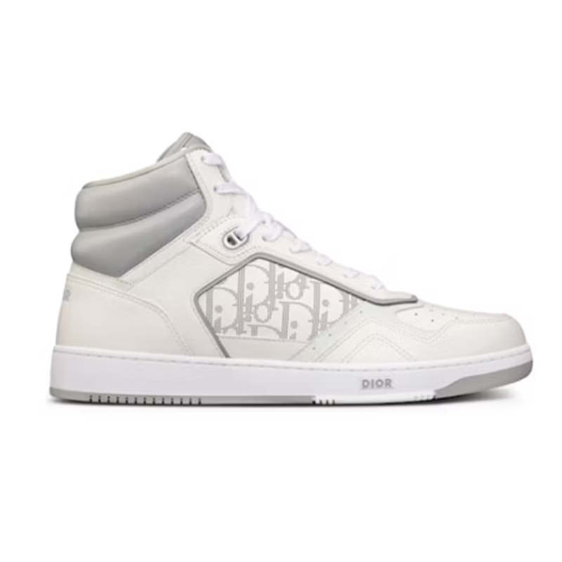 D*or B27 High White and Gray Smooth Calfskin with White Dior Oblique Galaxy Leather