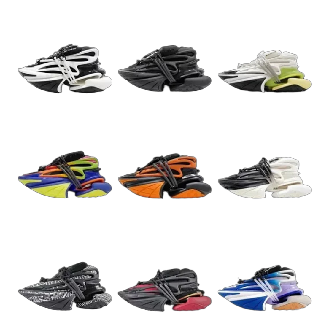 Balmain Unicorn Low-Top Orange Black