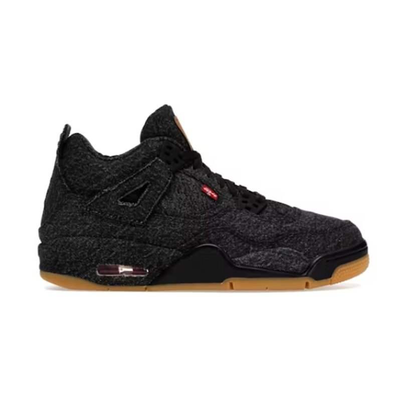 Jordan 4 Retro Levi's Black (GS) (Blank Tag)