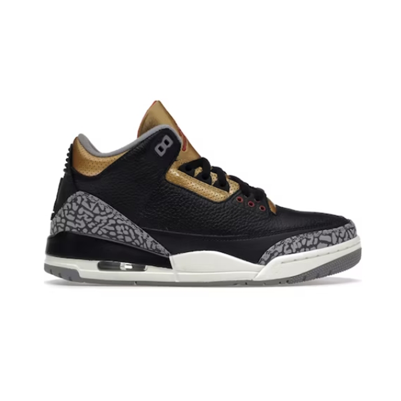 PB   3 Retro Black Cement Gold Casual sneakers