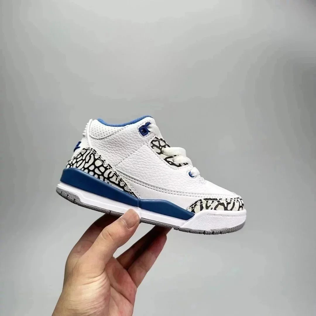 Nike Air Jordan Retro 3 Wizards White Blue Cement Grey